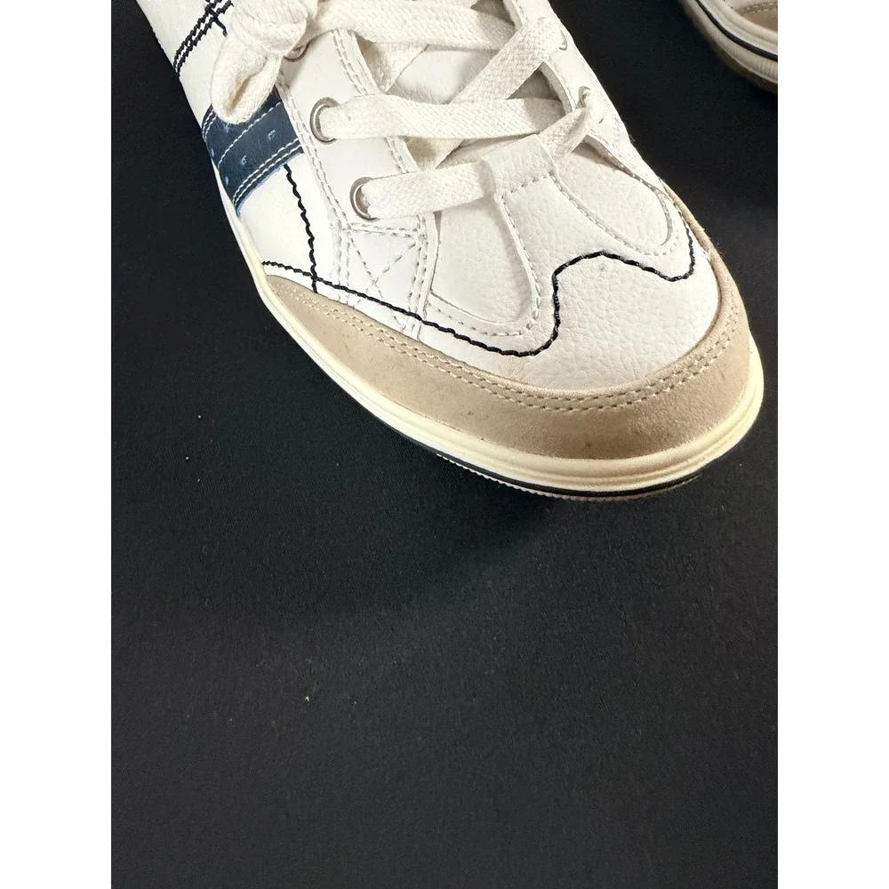 Day Five Renegade Mens Sneakers White Navy Tan Low Top Casual Shoes 317115 11M